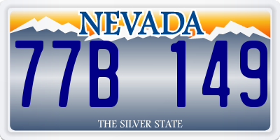 NV license plate 77B149