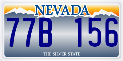 NV license plate 77B156