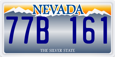 NV license plate 77B161