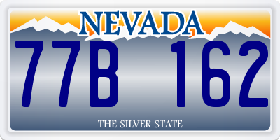 NV license plate 77B162
