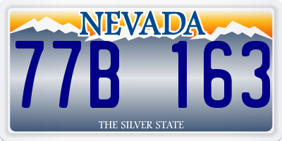 NV license plate 77B163