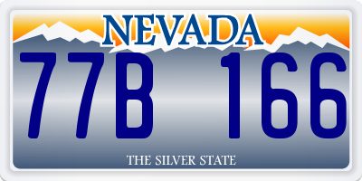 NV license plate 77B166