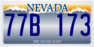 NV license plate 77B173