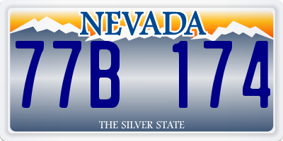 NV license plate 77B174