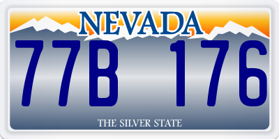 NV license plate 77B176