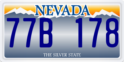 NV license plate 77B178