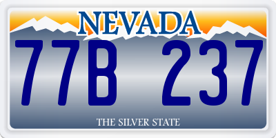 NV license plate 77B237