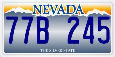 NV license plate 77B245