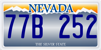 NV license plate 77B252