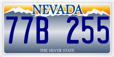 NV license plate 77B255