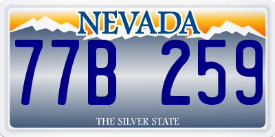NV license plate 77B259