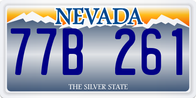 NV license plate 77B261