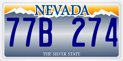 NV license plate 77B274