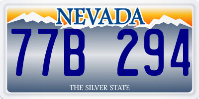 NV license plate 77B294