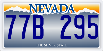 NV license plate 77B295