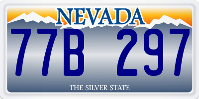NV license plate 77B297