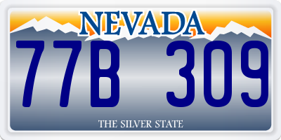 NV license plate 77B309