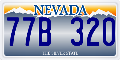 NV license plate 77B320