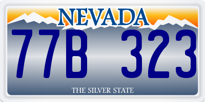 NV license plate 77B323