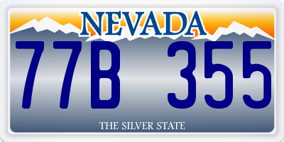 NV license plate 77B355