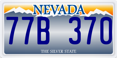 NV license plate 77B370