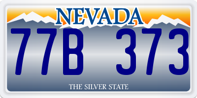 NV license plate 77B373