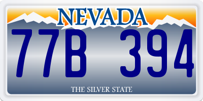 NV license plate 77B394