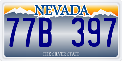 NV license plate 77B397