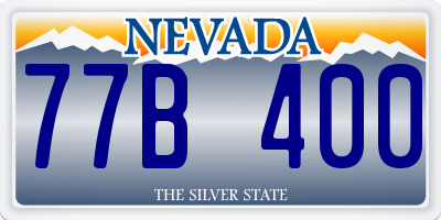 NV license plate 77B400