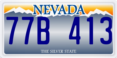 NV license plate 77B413