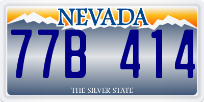 NV license plate 77B414