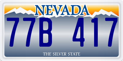 NV license plate 77B417