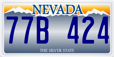 NV license plate 77B424