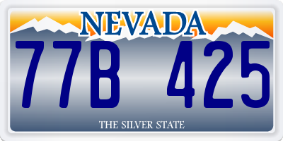 NV license plate 77B425