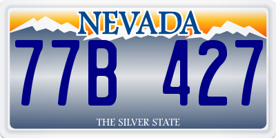 NV license plate 77B427