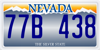 NV license plate 77B438