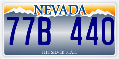 NV license plate 77B440