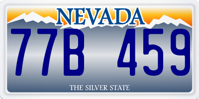 NV license plate 77B459