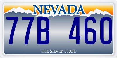 NV license plate 77B460