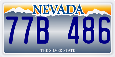 NV license plate 77B486