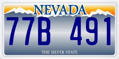 NV license plate 77B491