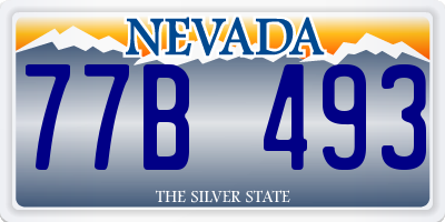 NV license plate 77B493