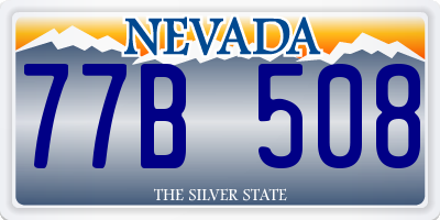 NV license plate 77B508