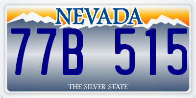 NV license plate 77B515