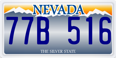 NV license plate 77B516