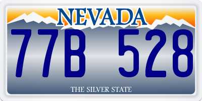 NV license plate 77B528
