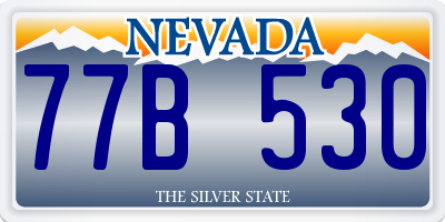 NV license plate 77B530