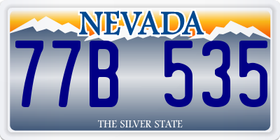 NV license plate 77B535