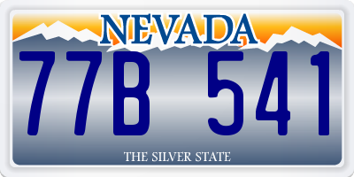 NV license plate 77B541