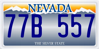 NV license plate 77B557